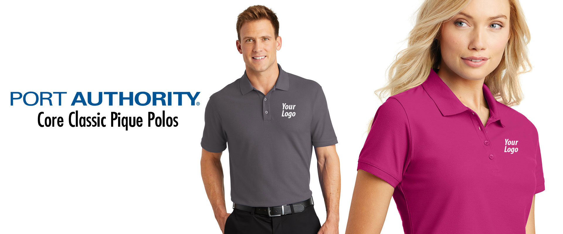 Embroidered Port Authority Core Classic Polos at Apparel Monster